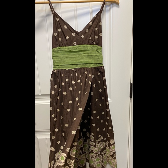 Max Studio Summer Strap Dress with Waist Tie - Picture 2 of 5